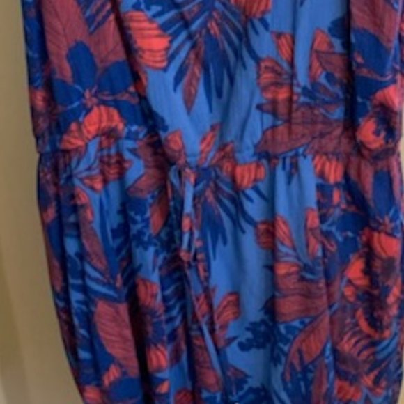 Hawaiian Tropic  Blue Floral Romper - Picture 6 of 7